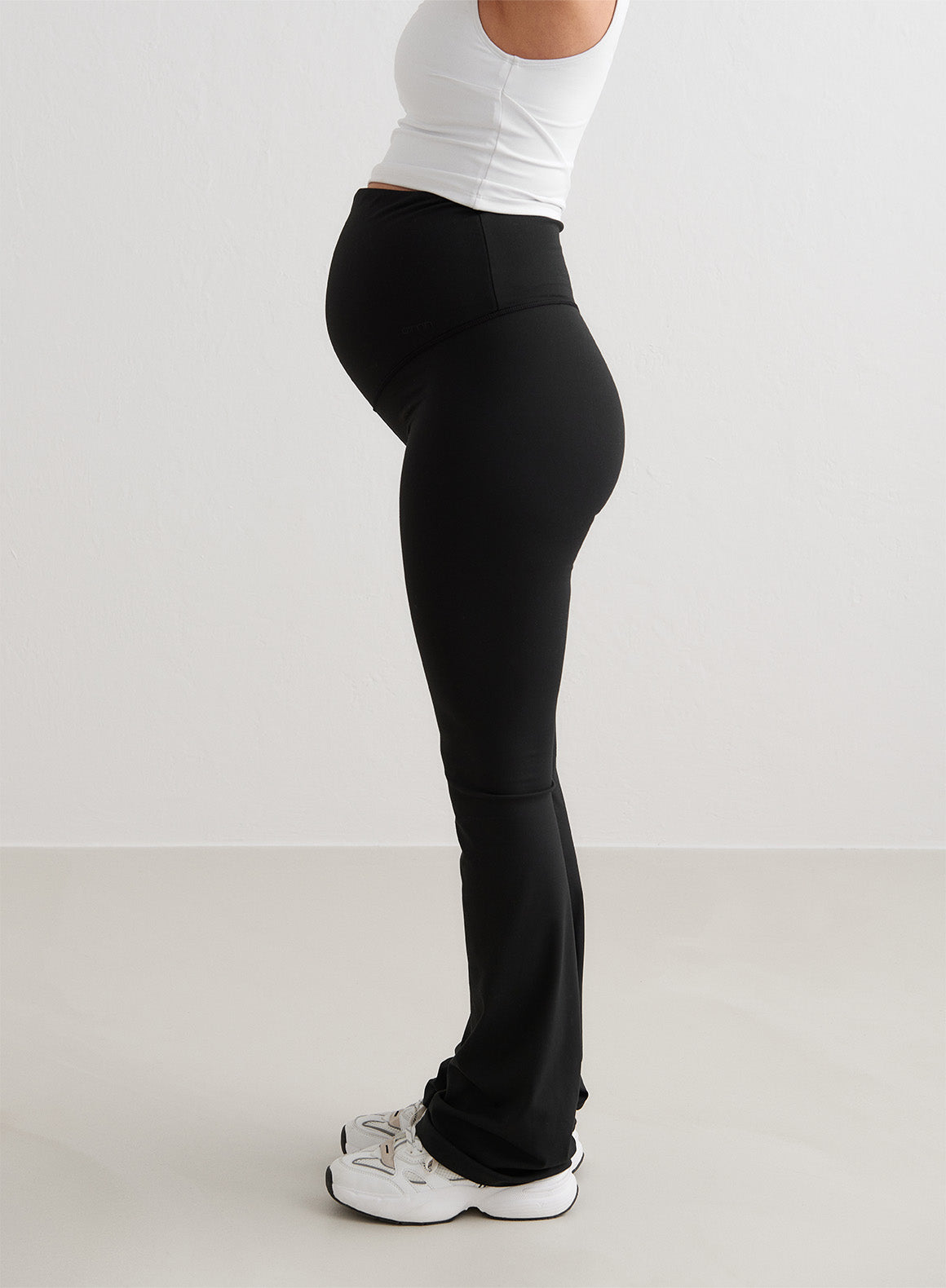 Tianpin Women's Maternity Active Over The Belly Flare Legging Yoga Pant  (Small, Black) at  Women's Clothing store
