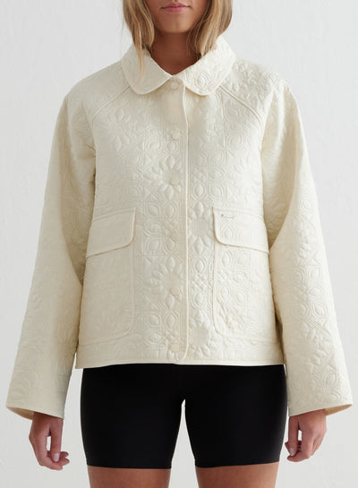 Almond White Patchwork Femme Jacket