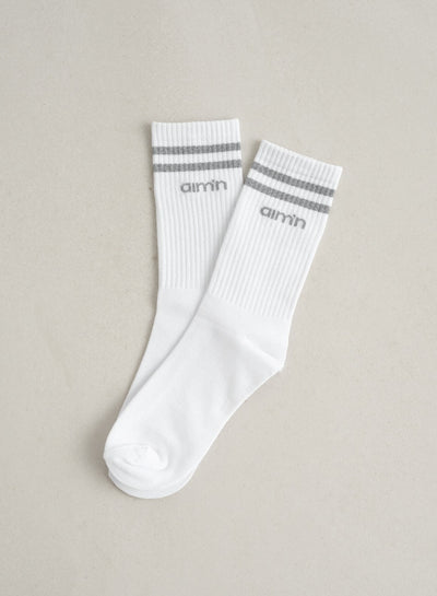 White Reflective Aim High Socks