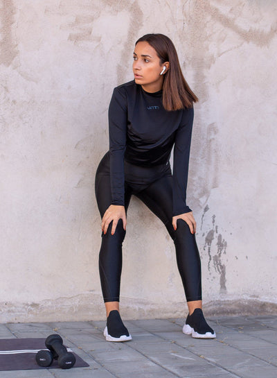 Black Sheer Tech Long Sleeve AIM'N