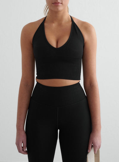 Black Shape Seamless Cross Back Bralette