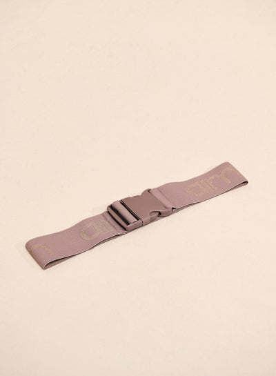 Dusty Violet Logo Elastic Buckle Belt